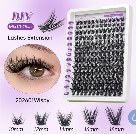 Lashes clusters 10-18mix