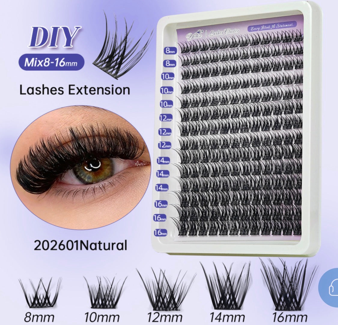 Lashes clusters natural 8-16mix