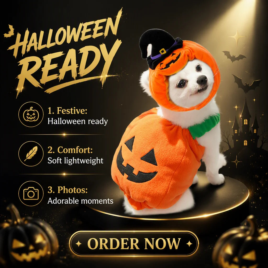 Halloween Pet Costume Cat Hat Plush Funny Animal Outfit Party Dress Up Supplies